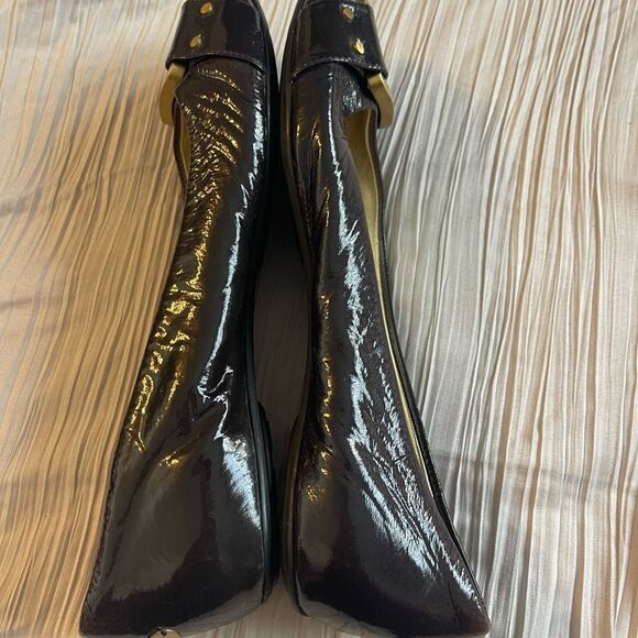 JIMMY CHOO Morse black patent leather ballet flats shoe, size 38 1/2 US size 8.5 - Picture 5 of 9